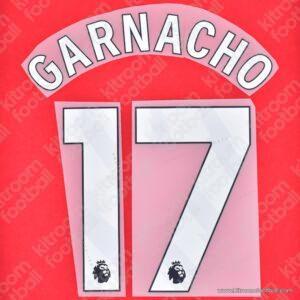 2023-25 Premier League Manchester United Home Name Set #17 GARNACHO (Repro)