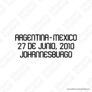2010 FIFA World Cup Argentina Home Match Details MDT Patch vs MEXICO (Repro)