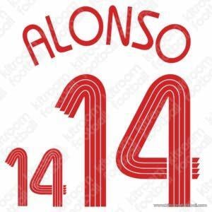 2006 FIFA World Cup Spain Away Name Set #14 Xabi ALONSO (Repro)