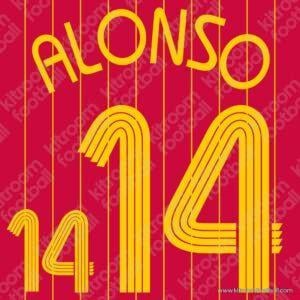 2006 FIFA World Cup Spain Home Name Set #14 Xabi ALONSO (Repro)