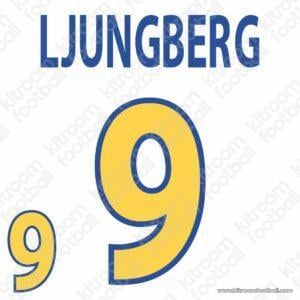 2000 UEFA Euro Sweden Away Name Set #9 LJUNGBERG (Repro)