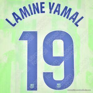 Original Player Issue 2024-25 La Liga Barcelona Third Name Set #19 LAMINE YAMAL (TPT)