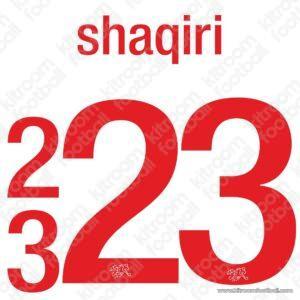 2020-21 UEFA Euro Switzerland Away Name Set #23 SHAQIRI (Repro)
