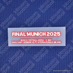 2025 UEFA Champions League PSG Home Match Details MDT Patch FINAL MUNICH 2025 (Repro) v2