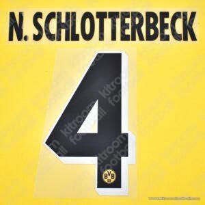 2023-24 Borussia Dortmund Third Name Set #4 N SCHLOTTERBECK (Repro)