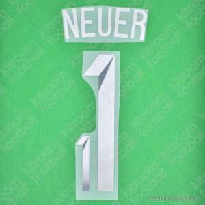 2014 FIFA World Cup Germany Goalkeeper Name Set #1 NEUER (Repro)