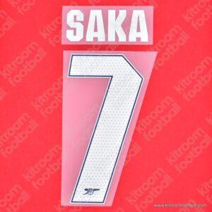 2024-25 UEFA Champions League Arsenal Home Name Set #7 SAKA (Repro)