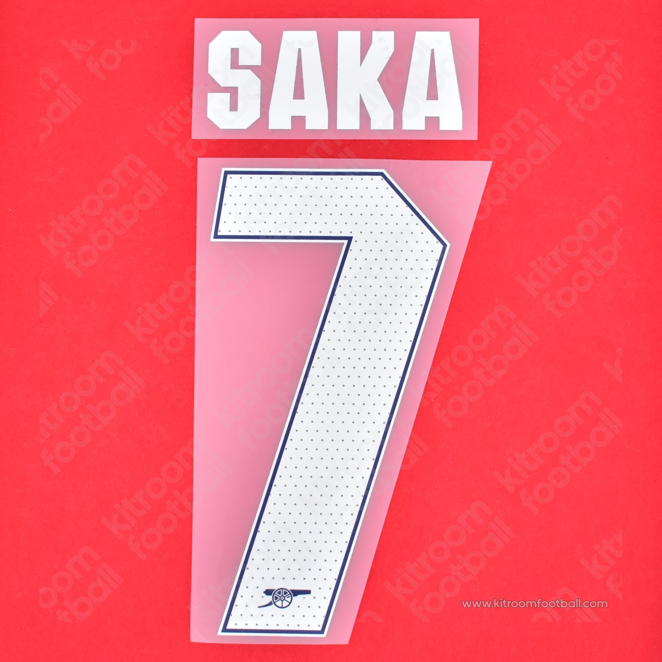 2024-25 UEFA Champions League Arsenal Home Name Set #7 SAKA (Repro