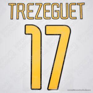 2003-04 Juventus Home Name Set #17 TREZEGUET (Repro)
