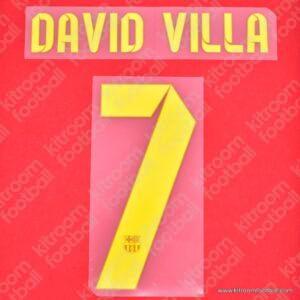2012-13 Barcelona Home Name Set #7 DAVID VILLA (Repro)