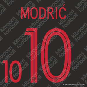 2018 FIFA World Cup Croatia Away Name Set #10 MODRIC (Repro)
