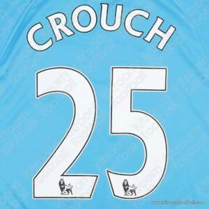 2013-17 Premier League Stoke City Name Set #25 CROUCH White (Repro)