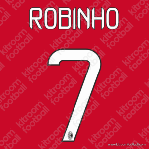 2013-14 AC Milan Home Name Set #7 ROBINHO (Repro) - Image 1