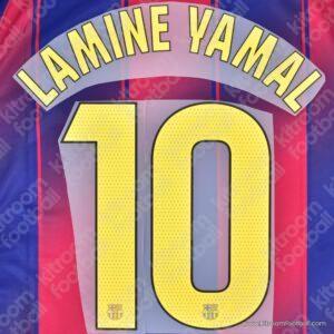 2025-26 La Liga Barcelona Home Name Set #10 LAMINE YAMAL (Repro)