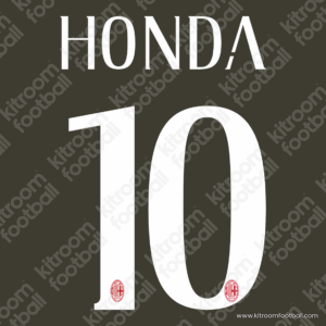2016-17 Serie A AC Milan Third Name Set #10 HONDA (Repro) - Image 1