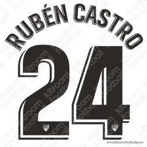 2022-23 Malaga CF Home Name Set #24 RUBEN CASTRO (Repro) - Image 1