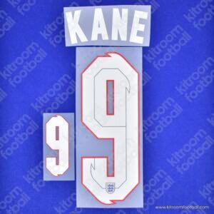 2020-21 UEFA Euro England Away Name Set #9 KANE (Repro)