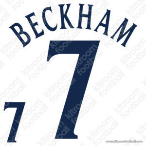 2002 FIFA World Cup England Home Name Set #7 BECKHAM (Repro) - Image 1
