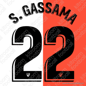 2021-22 Malaga CF Home & Away Name Set #22 Sekou GASSAMA (Repro)