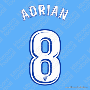 2017-18 Malaga CF Home Name Set #8 ADRIAN (Repro)