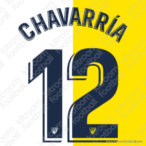 2020-21 Malaga CF Home & Third Name Set #12 CHAVARRIA (Repro) - Image 1