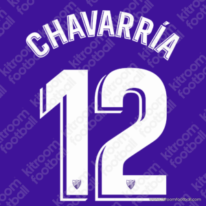2020-22 Malaga CF Away Name Set #12 CHAVARRIA (Repro)