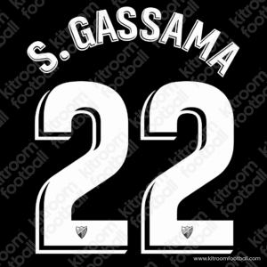 2021-22 Malaga CF Third Name Set #22 Sekou GASSAMA (Repro)