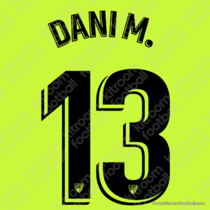 2021-22 Malaga CF Goalkeeper Name Set #13 DANI Martin (Repro)
