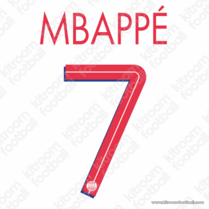 2020-21 UEFA Champions League PSG Away Name Set #7 MBAPPE (Repro)