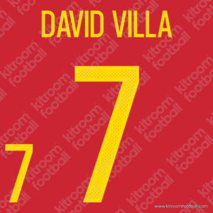 2016-17 Spain Home Name Set #7 DAVID VILLA (Repro)