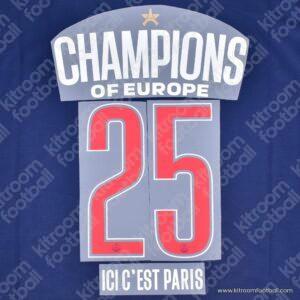 2025 PSG Home Name Set #25 CHAMPIONS (Repro)