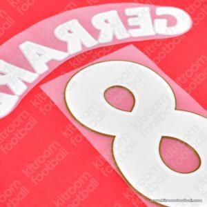 2007-13 Liverpool Premier League Home Name Set #8 GERRARD (Repro) - Image 3