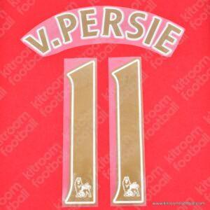 2007-09 Arsenal Home Away Third Name Set #11 Van PERSIE (Repro)