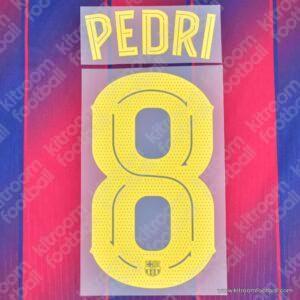 2025-26 Barcelona Home Name Set #8 PEDRI Cup (Repro) - Image 1