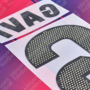 2025-26 La Liga Barcelona Home Name Set #6 GAVI (Repro) - Image 3