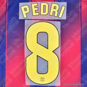2025-26 La Liga Barcelona Home Name Set #8 PEDRI (Repro)