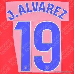 2025-26 La Liga Atletico Madrid Home Name Set #19 Julian ALVAREZ (Repro)