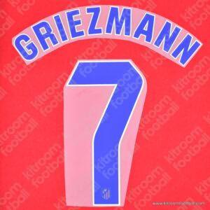 2025-26 La Liga Atletico Madrid Home Name Set #7 GRIEZMANN (Repro)