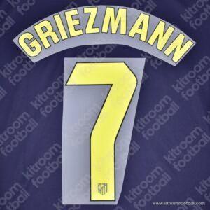 2025-26 La Liga Atletico Madrid Away Name Set #7 GRIEZMANN (Repro)