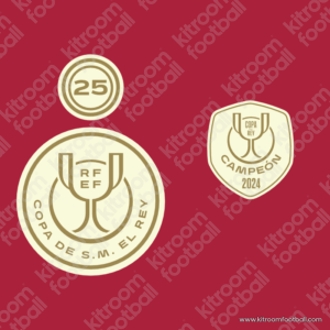 2024-25 Copa del Rey (Spain) Athletic Bilbao + 25 Campeon Patch (Repro)