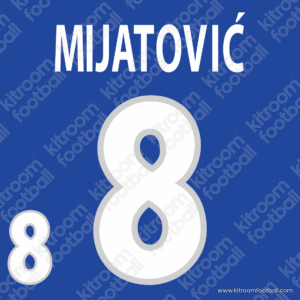 2000 UEFA Euro Yugoslavia Away Name Set #8 MIJATOVIC (Repro)