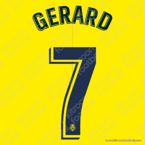 2018-23 La Liga Villarreal Home Name Set #7 GERARD (Repro) - Image 1