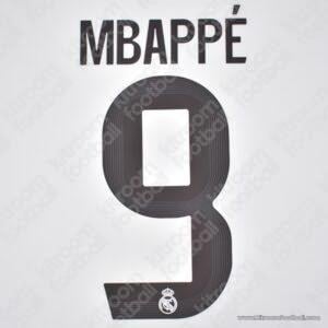 2025-26 Real Madrid Home Name Set #9 MBAPPE FIFA Club World Cup (Repro)