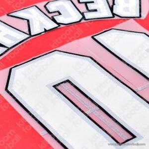 1996-97 Manchester United Premier League Home Name Set #10 BECKHAM (Repro) - Image 3