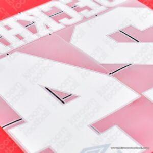 1994-96 Premier League Manchester United Home Name Set #24 BECKHAM (Repro) - Image 3