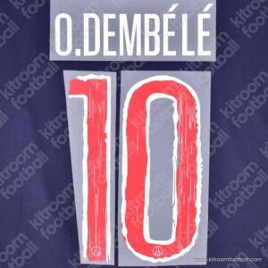 2024-25 UEFA Champions League PSG Home Name Set #10 Ousmane DEMBÉLÉ (Repro)