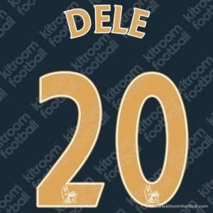 2016-17 Premier League Tottenham Away Name Set #20 DELE (Repro)