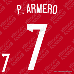 2014 FIFA World Cup Colombia Away Name Set #7 Pablo ARMERO (Repro) - Image 1