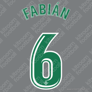 2017-18 Real Betis Home Name Set #6 FABIAN (Repro)