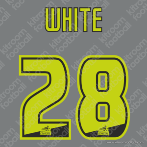 2011-12 Leeds United Away Name Set #28 WHITE (Repro)